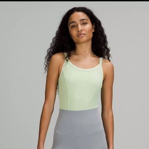 Lululemon Yoga Bodysuit Ribbed in Creamy Mint